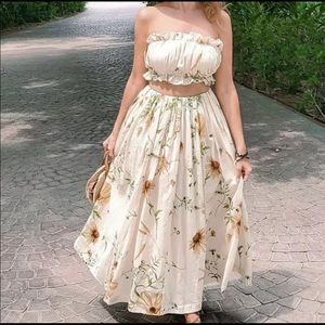 H&M floral voluminous skirt & top! Excellent condition! Worn once!